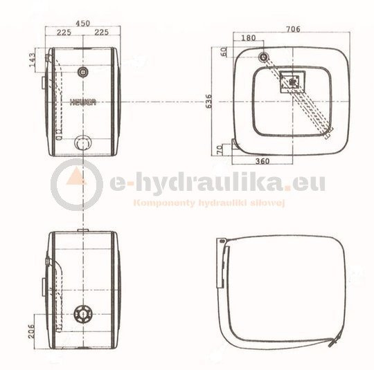 Padoan Öltank 170 Liter (636x706x450)