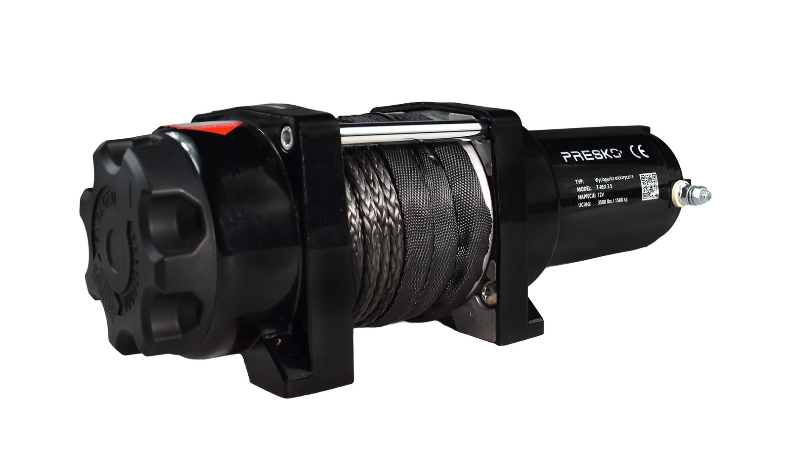 Wyciągarka elektryczna PRESKO T-REX 12V 1,5T QUAD PŁUG ATV UTV SYNTETYK