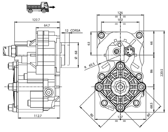 Nebenantrieb PTO P88MIP15294 MERCEDES