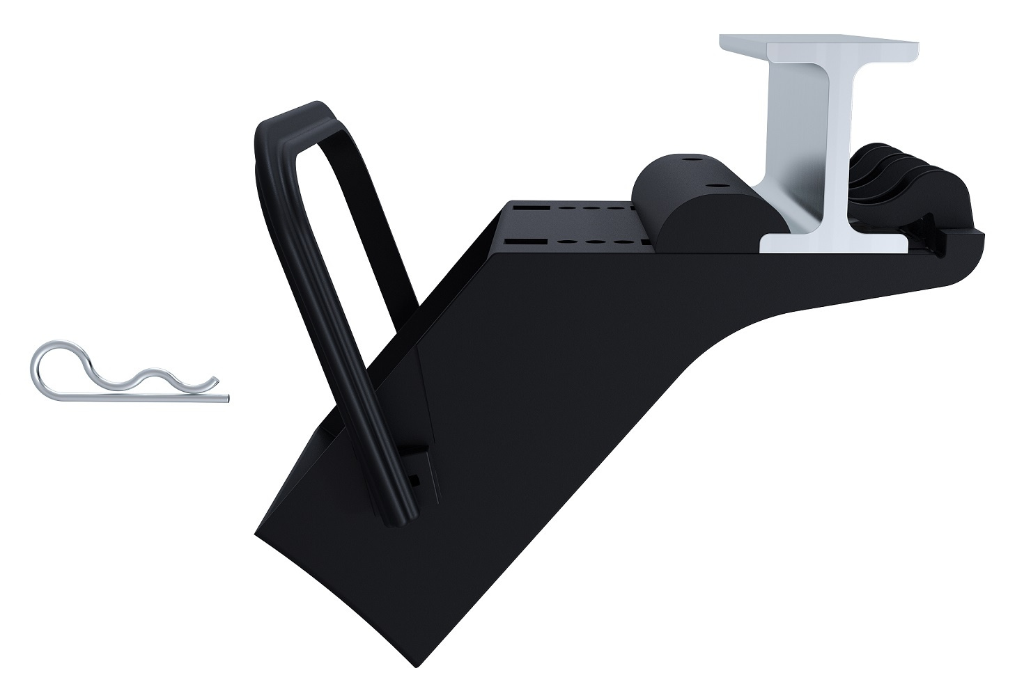 E53 plastic wedge bracket for mounting to the trailer frame at an angle of 130