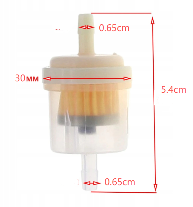Zestaw 50x Filtr Paliwa Uniwersalny 6mm – Kosiarka, Skuter, Quad
