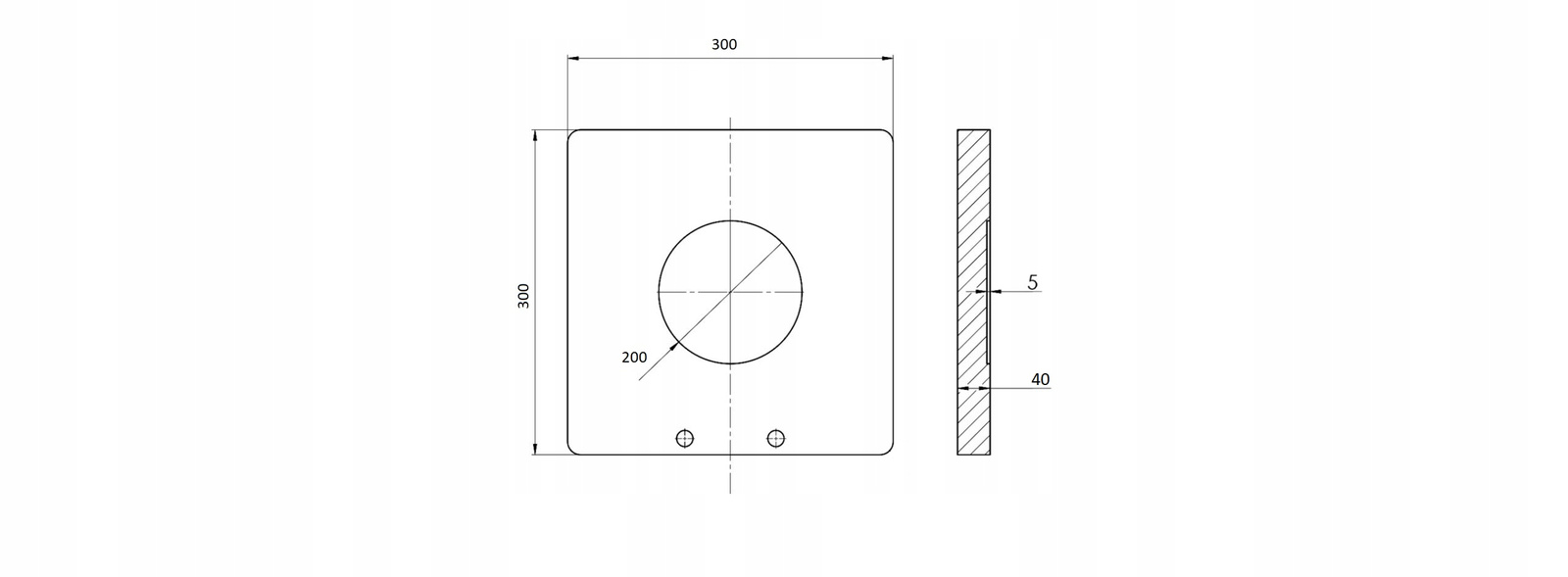 Crane support pad 400x400x40