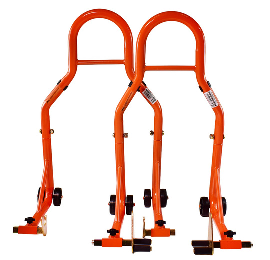 2 x motorcycle Stand set 1x front 1x rear jack adjustable width