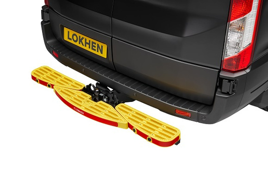 Footstool for VAN PEDDY van with towbar mounting option 3-part yellow