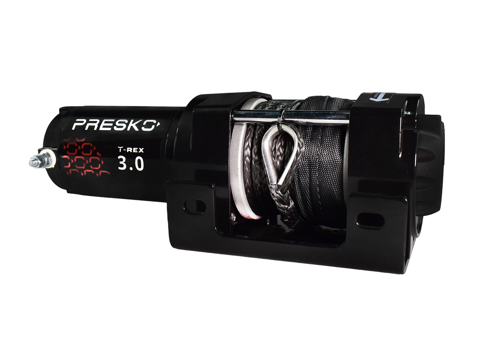 Wyciągarka PRESKO T-REX3.0S 12V 1360kg QUAD PŁUG ATV UTV LINA SYNTETYCZNA