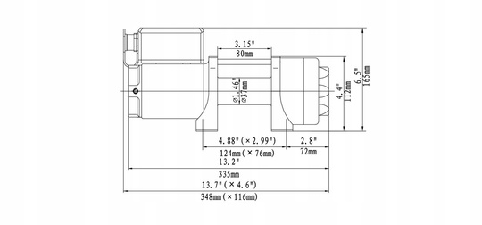 Wyciągarka wciągarka elektryczna Runva EWP3500 12V - SYNTHETIC
