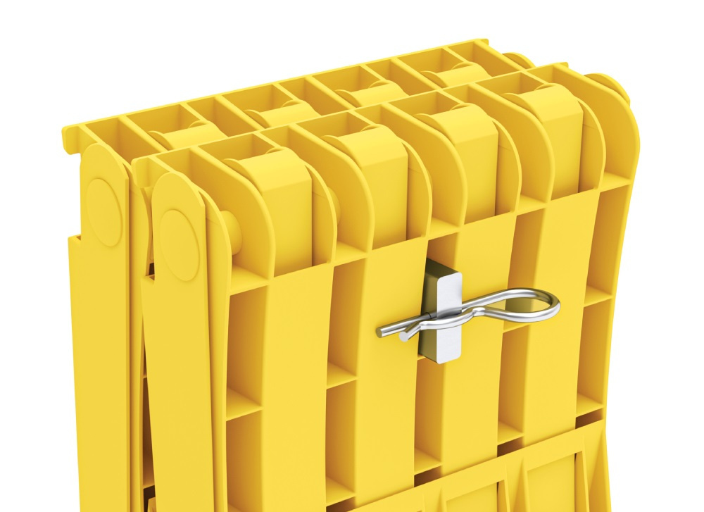 Uchwyt na 2 kliny składane ORYGAMY aluminium anodowane