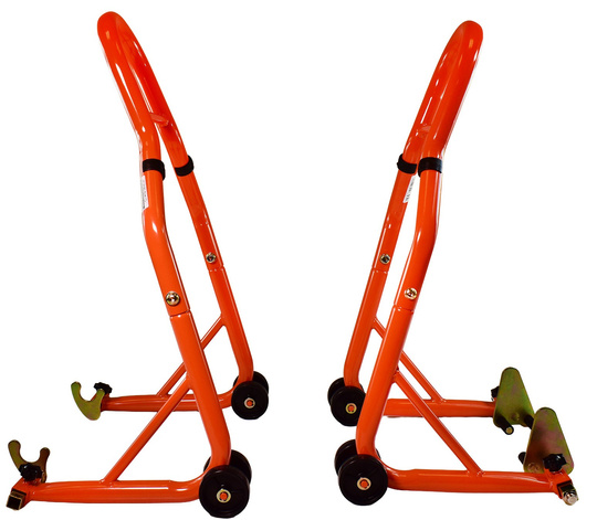 2 x motorcycle Stand set 1x front 1x rear jack adjustable width