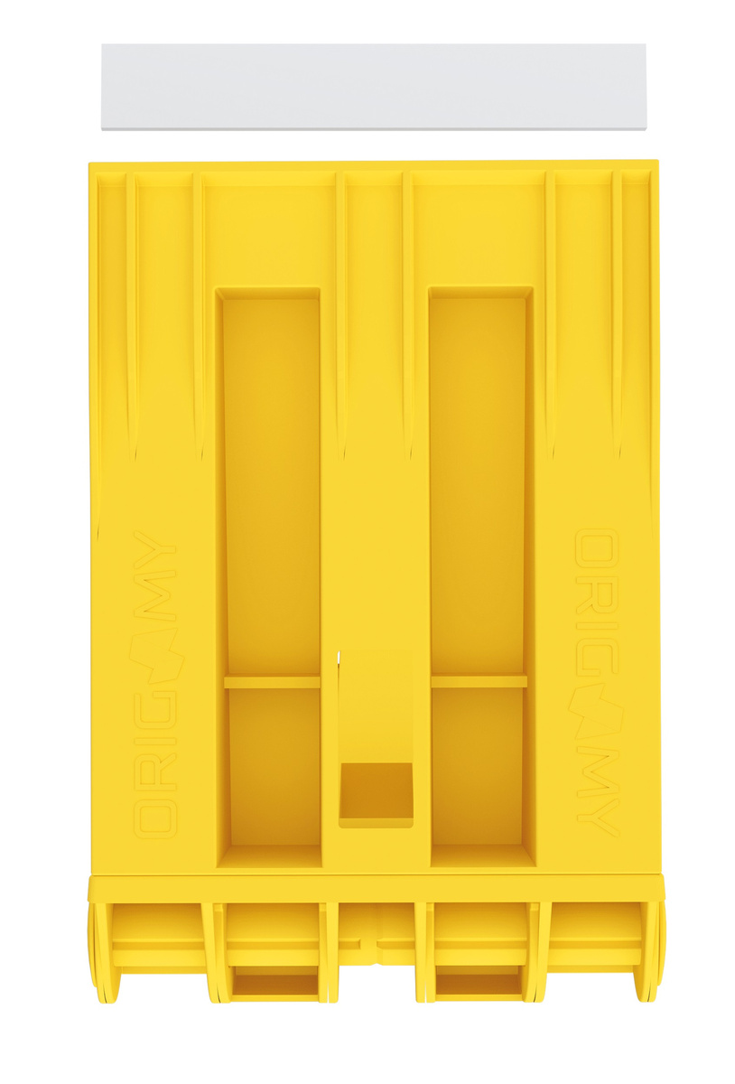 ORIGAMY E36 yellow folding wheel chock with sheet metal