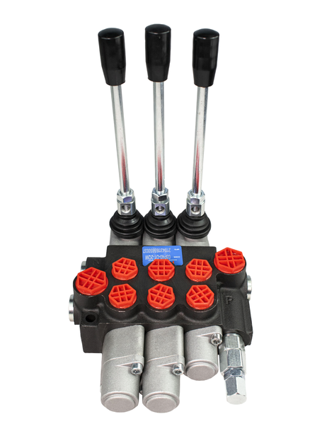 Hydraulic Directional Valve 3-section 40l with one snap-in section and one floating section with snap-in