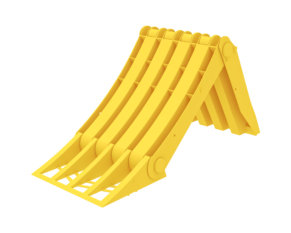 ORIGAMY E53 yellow folding wheel chock with sheet metal 