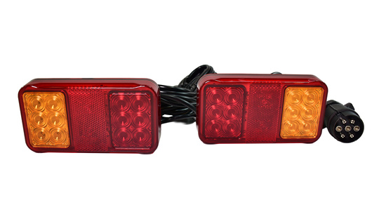 Zestaw lamp LED do przyczepy, przewód 7,5 m, 7 pinowa