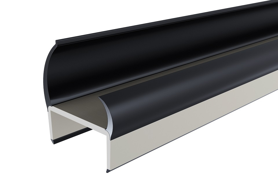 PVC-/Gummidichtung für Heck- und Seitentüren von 3,5 t-Pkw L=34 mm, B=55,5 mm, H=10 mm