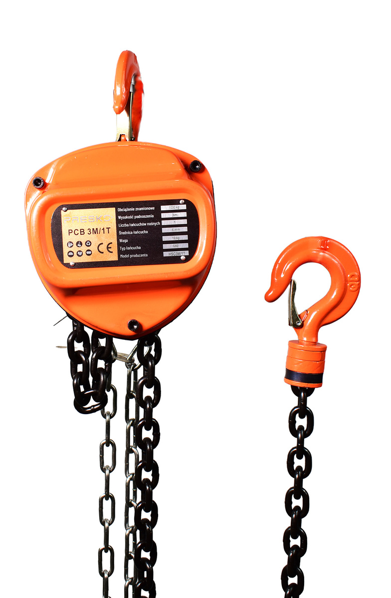 Wyciągarka łańcuchowa 3M udźwig 1T CHAIN BLOCK Wciągnik ręczny