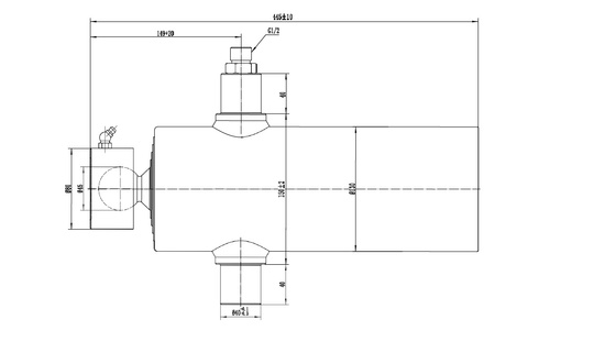 Siłownik podskrzyniowy PRESKO o wysuwie 1240mm, pięcioczłonowy, zamiennik HYVA ULB 110-5-1240.