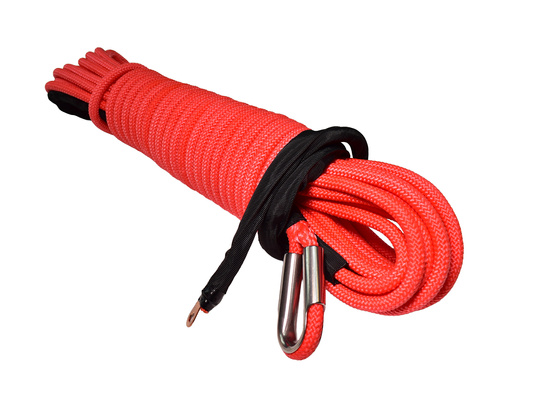 Lina syntetyczna w oplocie do wyciągarki OFF ROAD 12mm x 25M - kolor czerwony