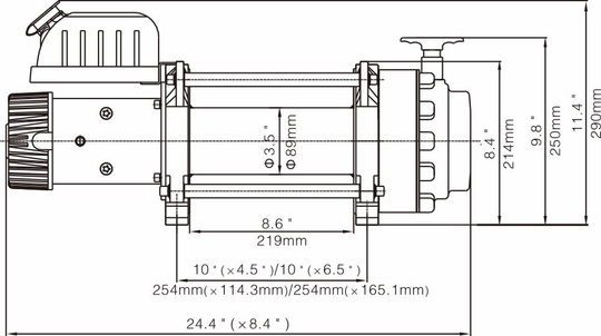 RUNVA Electric Winch EWN 20000U, 9 t, 24V