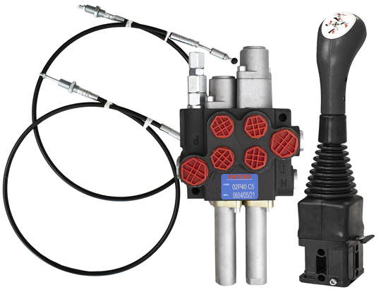 PRESKO Directional  Control Valve 2-way, one float position, 40 l, joystick and cables (2x2m)