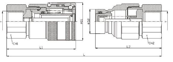 Schnellkupplung trockenschnittverbinder 1/2 Innengewinde Trockenschnittmuffe 1/2 Innengewinde