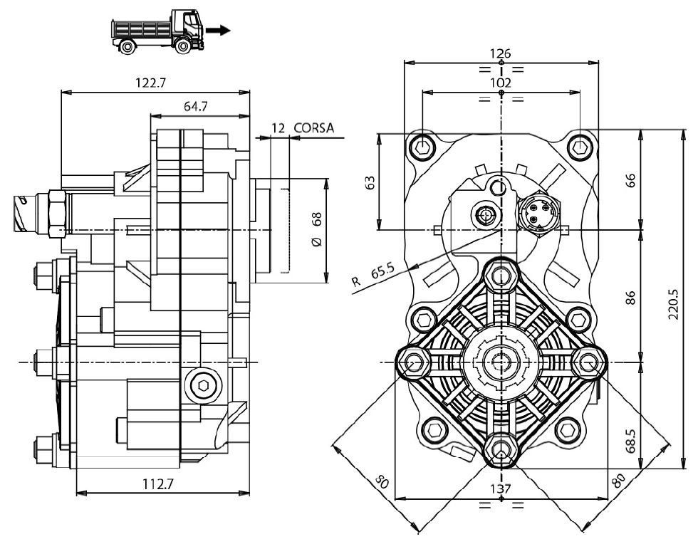 Nebenantrieb PTO P88Z7P25294 ZF