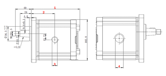 Pompa hydrauliczna zębata PRESKO 14cm3/obr. Grupa 2