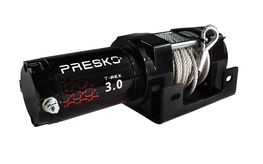 Wyciągarka PRESKO T-REX3.0 12V 1360kg QUAD PŁUG ATV UTV LINA STALOWA