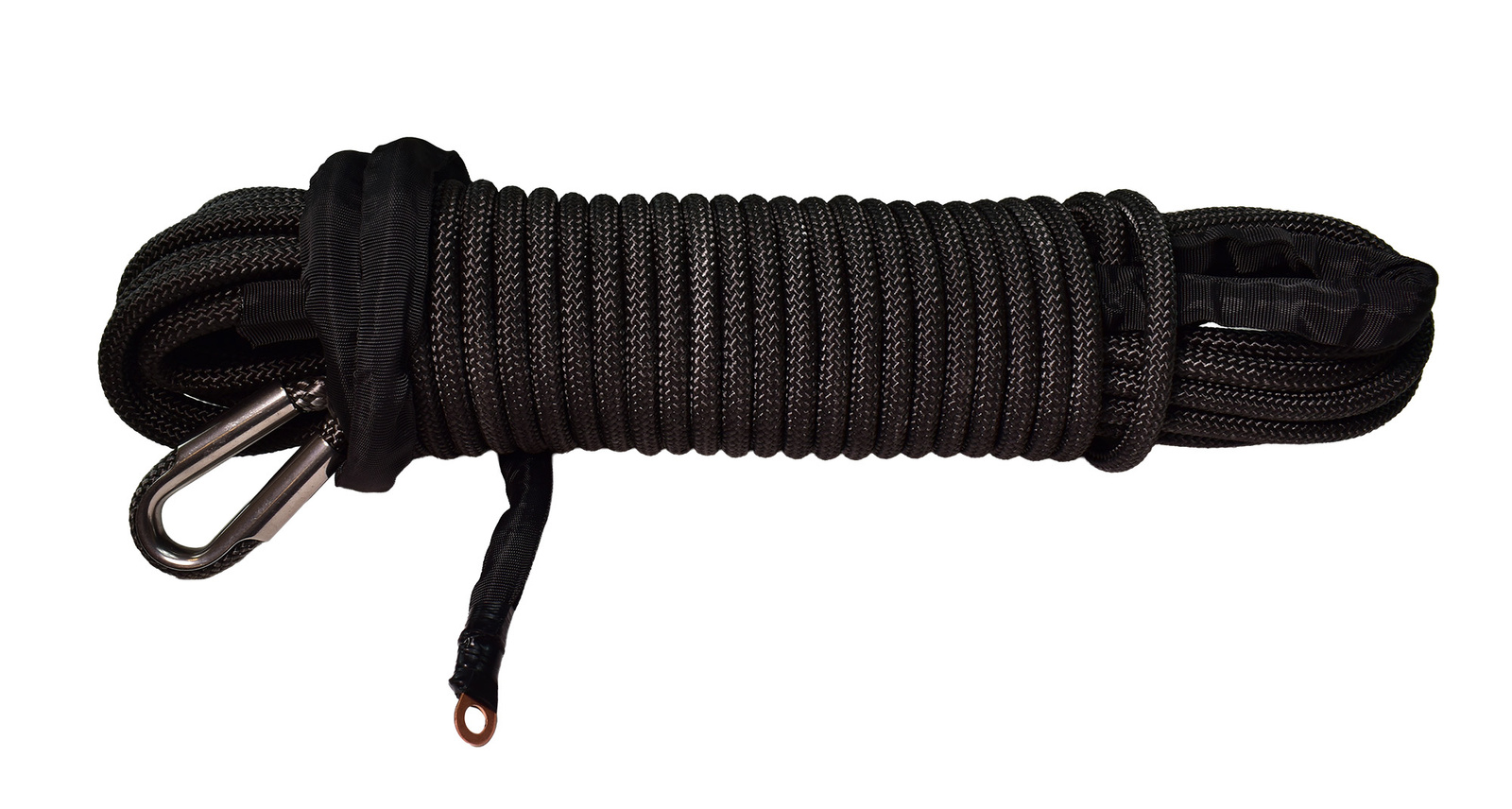 Lina syntetyczna w oplocie do wyciągarki OFF ROAD 12mm x 25M - kolor szary