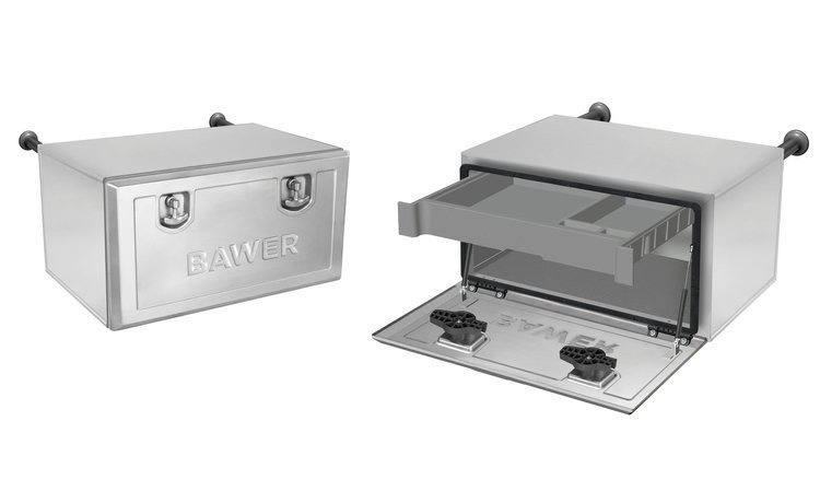 Toolbox stainless steel + aluminum Premium Bawer E4 253 max load 83kg