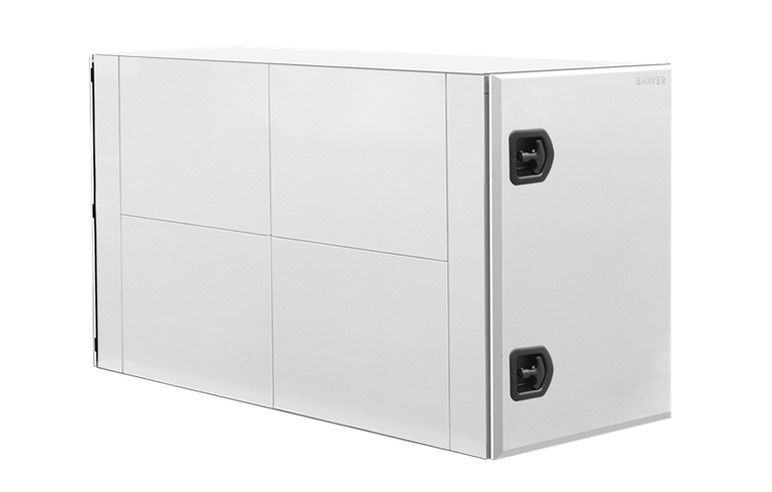 Cockpit box with hinged door