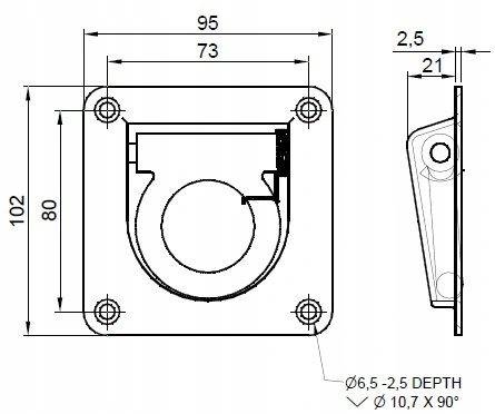 FLOOR LOAD MOUNT 95x102