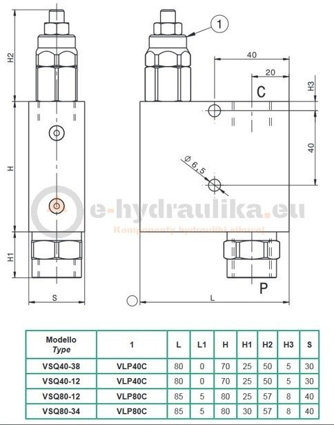 Sequence valve VSQ403802 CBF 3/8 CALA