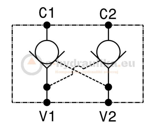 Gesteuertes Doppelrückschlagventil VBD12SP 1/2 " CBF