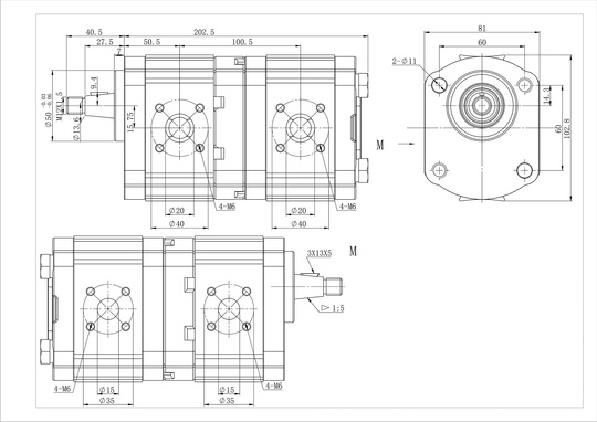 Presko brand gear pump - replacement 0510665368