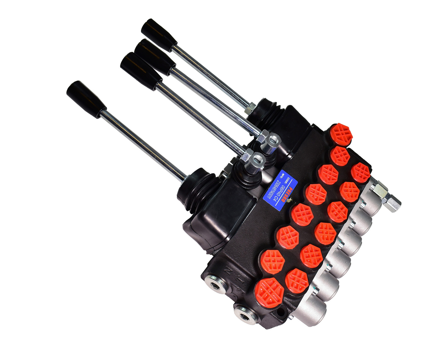 PRESKO Hydraulic Directional Control Valve , 6-way,  2 joysticks, 2 levers