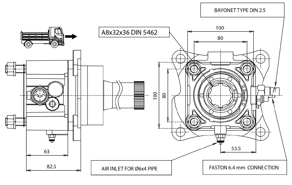 Power take-off PTO P81V6P10204 VOLVO NISSAN