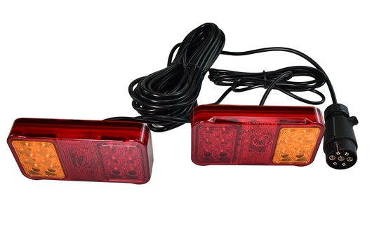 Zestaw lamp LED do przyczepy, przewód 7,5 m, 7 pinowa