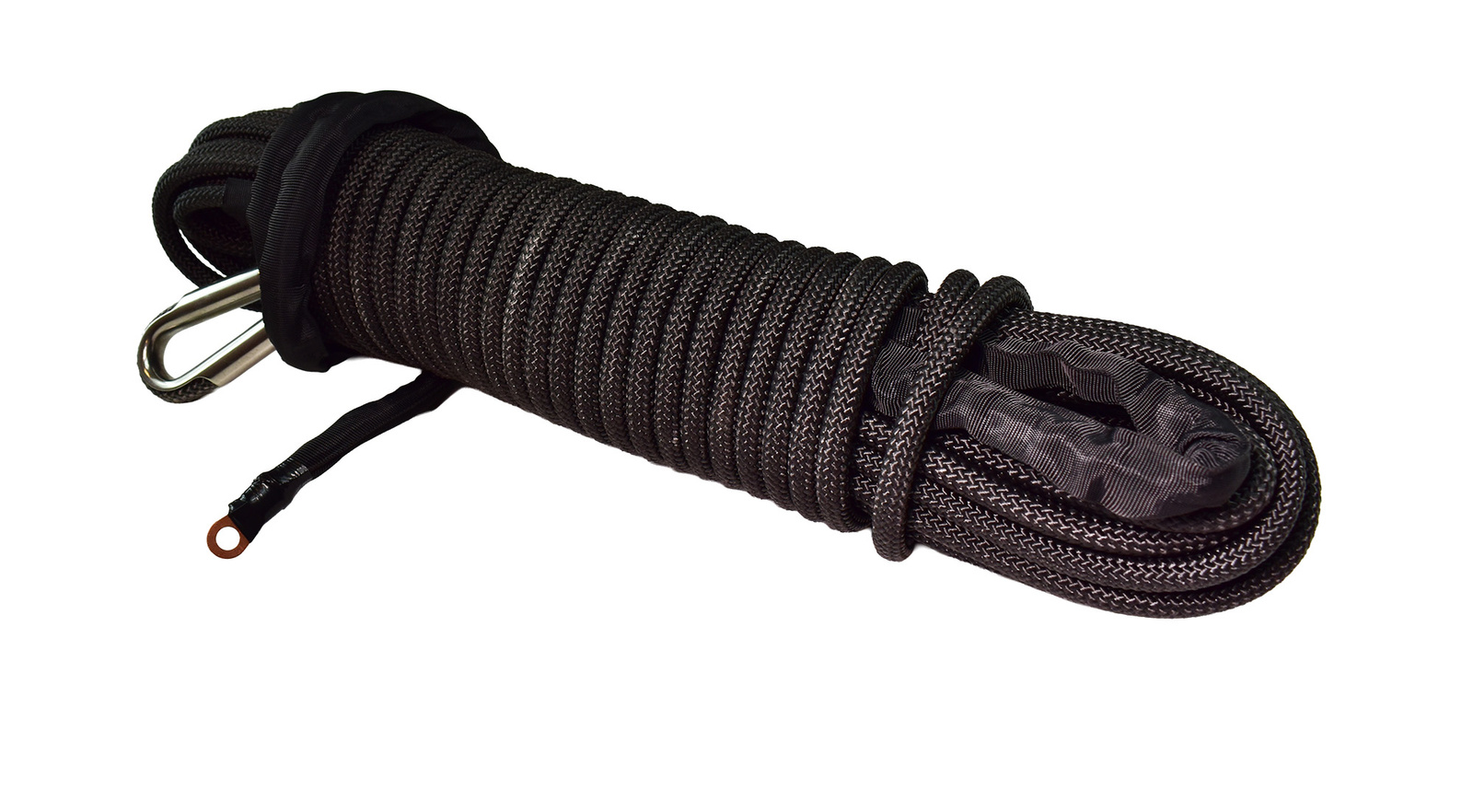 Lina syntetyczna w oplocie do wyciągarki OFF ROAD 12mm x 25M - kolor szary