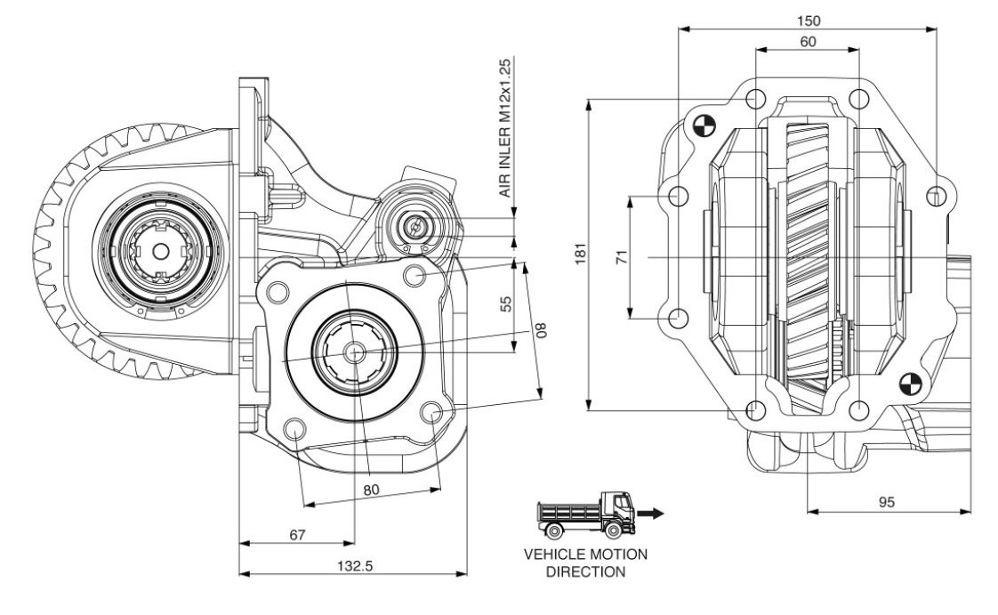 Nebenantrieb ZAPFWELLE P05S7P17294 SCANIA