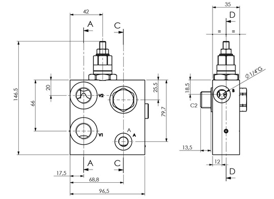 Palfinger UV437-330M hydraulic valve