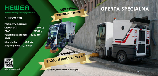 Dulevo 850 ride-on sweeper