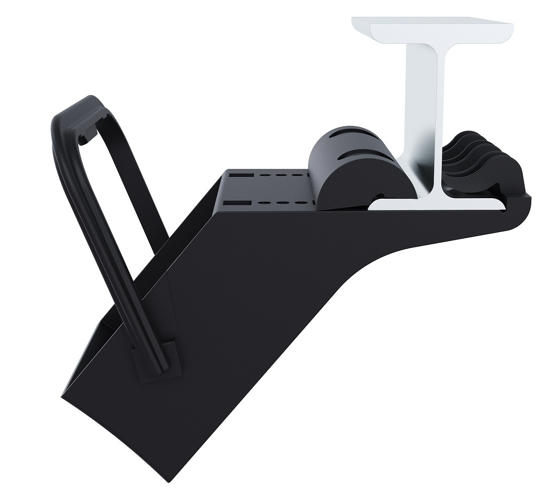 E53 plastic wedge bracket for mounting to the trailer frame at an angle of 130