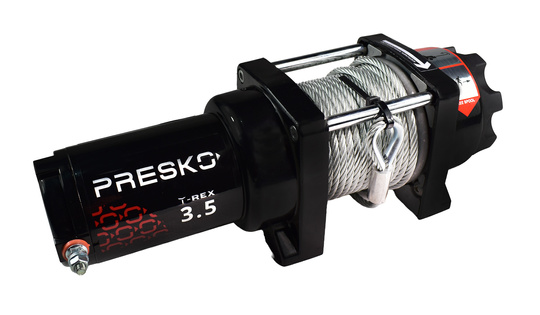 Wyciągarka elektryczna PRESKO T-REX 12V 1,5T QUAD PŁUG ATV UTV LINA STALOWA