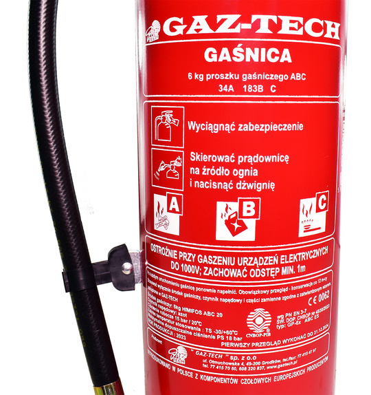 Powder extinguisher 6 kg ABC