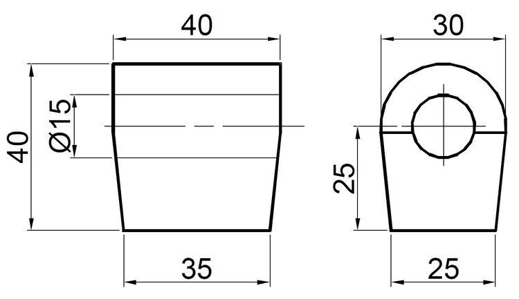 Hinge handle 20096110
