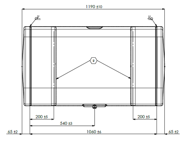 Scania aluminum fuel tank 470l