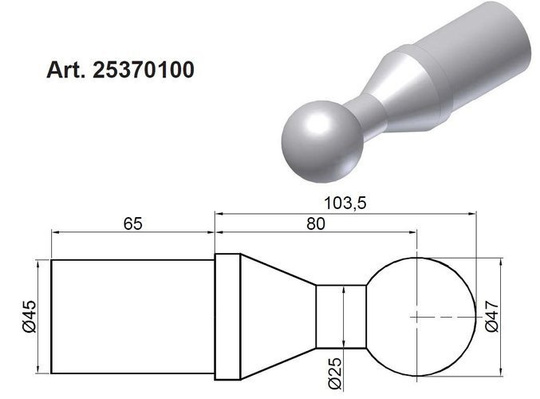Tipping ball end set ⌀ 50