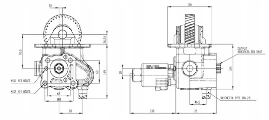 Power take-off P42J1M35291 ISUZU kiper