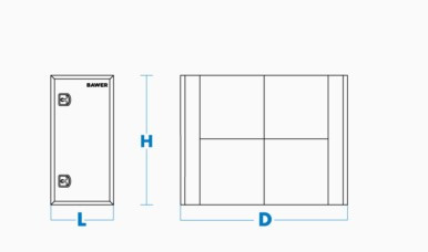 Kabinentürkasten mit Schwingtür