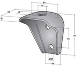 BRACKET FOR BUILDING CONSOLE FRAME MOUNTING BRACKET