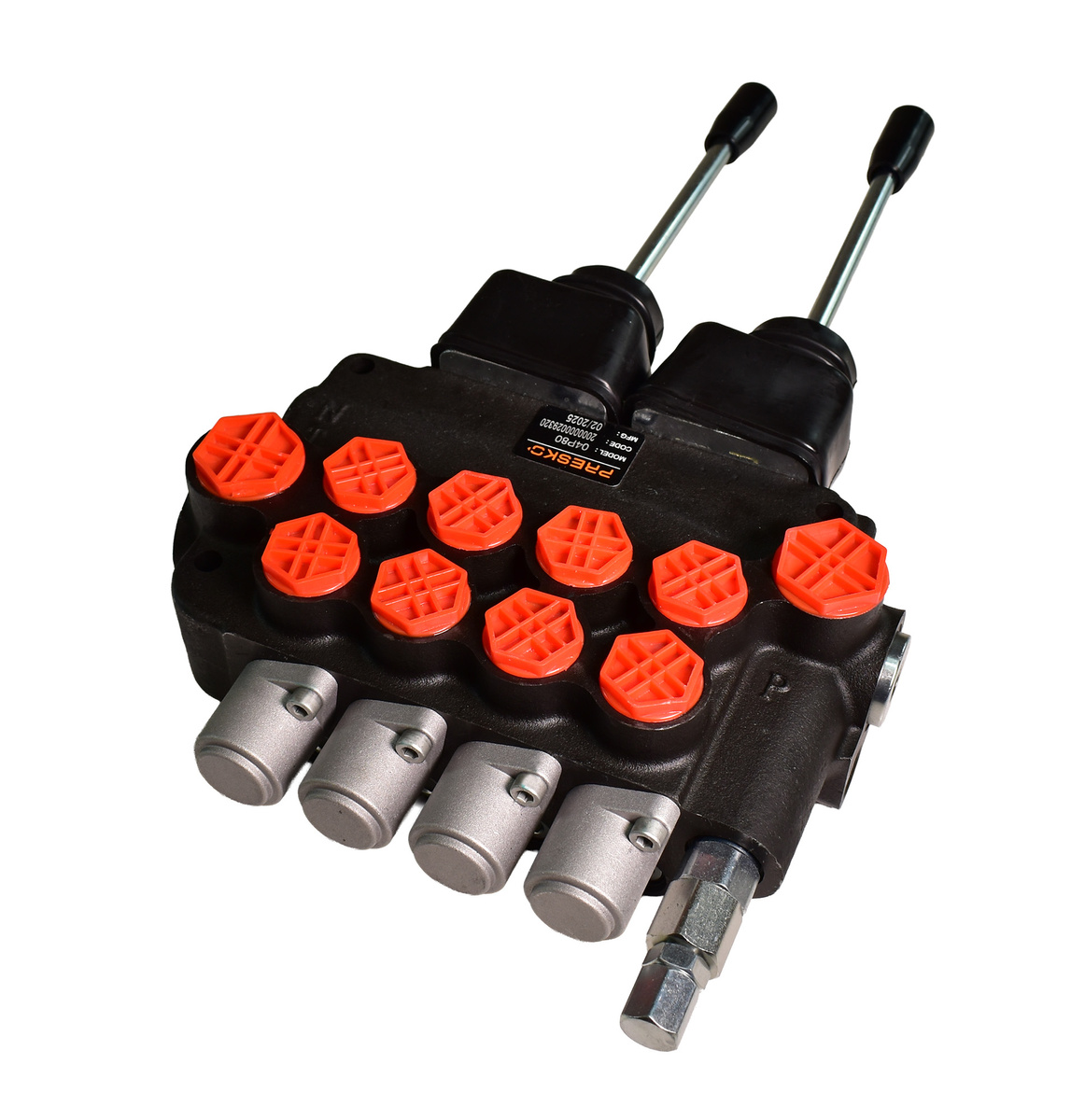 Hydraulic Directional Valve 4 sectional 80l 2x joystick original Presko